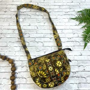Vera Bradley Women’s Crossbody Quilted Handbag Canyon Gem Brown Bohemian Floral